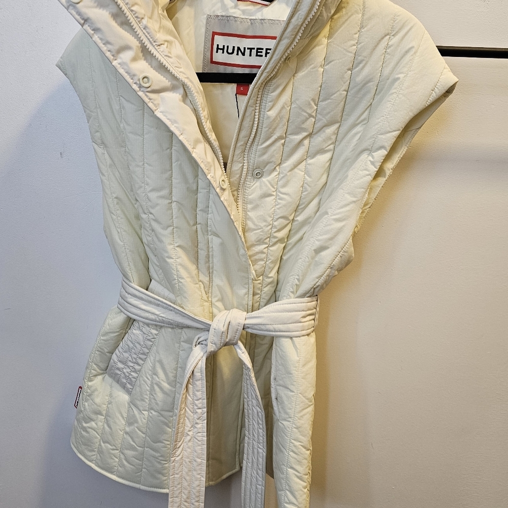 HUNTER Explorer Quilt Gilet Puffer Soft Sand Women’s Vest/Sz:S/NWT